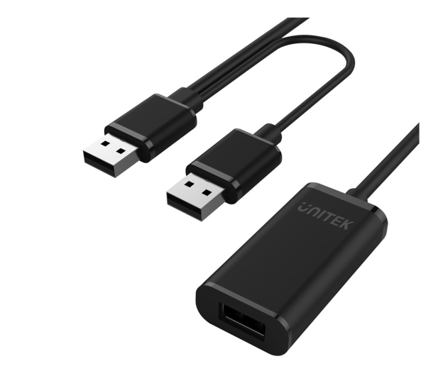 UNITEK Przedłużacz aktywny USB 2.0, 20m, Y-279 czarny - 685642 - zdjęcie